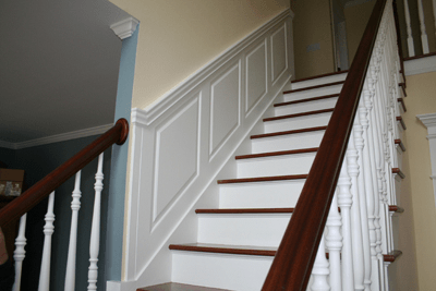 Staircase Raised Panel Wainscoting