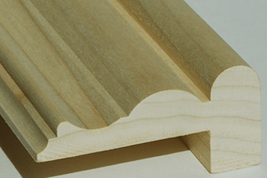 Wainscoting America Large Poplar Chair Rail and Top Cap Molding made from a solid piece of poplar wood.  Better Wainscoting Solutions by using innovative state of the art technology