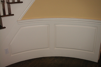 Curved Classic Raised Panel Wainscoting