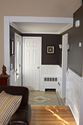 Beaded Raised Panel Wainscoting in a Foyer in Bellmore New York NY