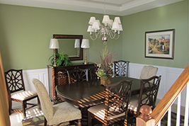Classic Raised Panel Wainscoting in a Dining Room in Farmington NY