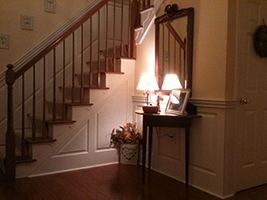 Classic Raised Panel Wainscoting in a Foyer