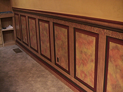 Classic Raised Panel Wainscoting with Faux Painting in Fairbanks Alaska