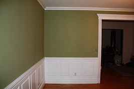 Beaded Raised Panel Wainscoting in a Dining Room in Blauvelt NY