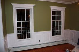 Beaded Raised Panel Wainscoting in a Dining Room in Blauvelt NY