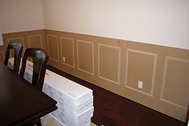 Beaded Raised Panel Wainscoting in a Dining Room in Cameron Park, CA