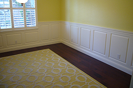 Beaded Raised Panel Wainscoting in a Dining Room in Cameron Park, CA