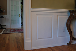 Beaded Raised Panel Wainscoting in a Dining Room in Closter New Jersey NJ