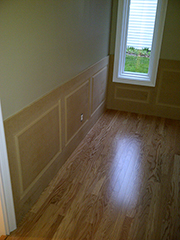 Beaded Raised Panel Wainscoting in progress.  Project in Commack NY