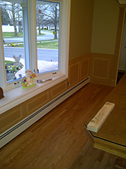 Beaded Raised Panel Wainscoting in progress.  Project in Commack NY