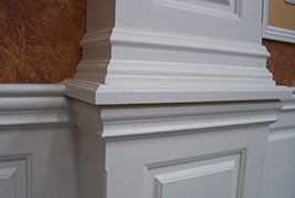 Wainscoting beaded raised panel in a TV Studio in Corinth ME, Maine.  Wainscoting Ideas by Wainscoting America