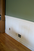 Beaded Recessed Wainscoting Panel with a modified stile for the air duct