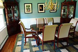 Wainscoting America classic raised panel in a dining room in Fairfield NJ "New Jersey"