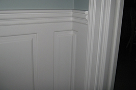 Classic Raised Panel Wainscoting in a dining room located in Kirkwood MO