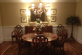 Classic Raised Panel Wainscoting in a Dining Room in Stamford CT