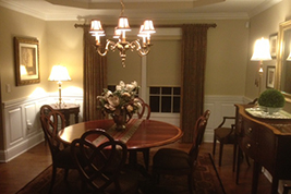 Classic Raised Panel Wainscoting in a Dining Room in Stamford CT