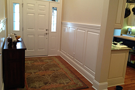 Classic Raised Panel Wainscoting for a Foyer in Raleigh North Carolina NC