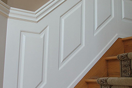 Raised Panel Wainscoting on a Staircase