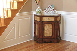 Raised Panel Wainscoting in a foyer.  Wainscoting ideas by Wainscoting America