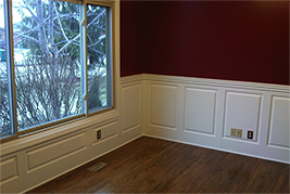Dining room after wainscoting was added