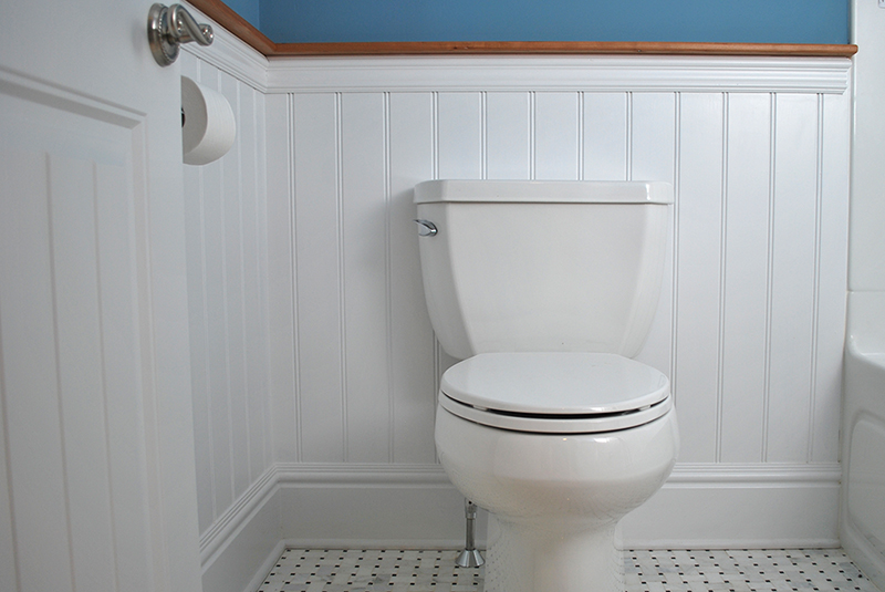 Wainscotting bathroom shop