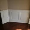 Raised Panel Wainscoting in a dinning room with the inner panel mitered around the corner