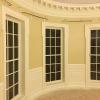 Wainscoting Between Windows in Oval Office.  Replica Office by Oval Office Design LLC.
