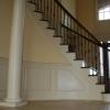 Curved Raised Panel Wainscot in a foyer