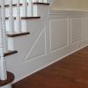 Custom Staircase Raised Panel Wainscoting in Foyer