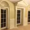 Oval office with doors and Custom Wainscot.  Replica Office by Oval Office Design LLC.